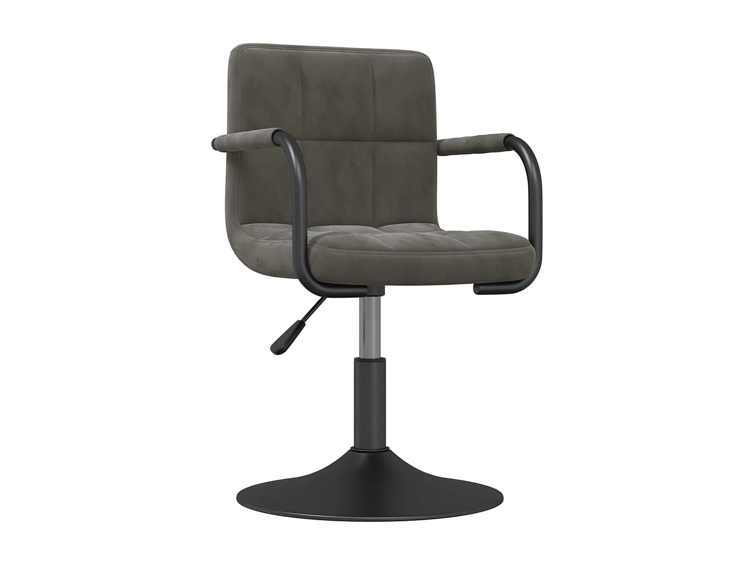 Chaises pivotantes à manger lot de 2 gris foncé velours