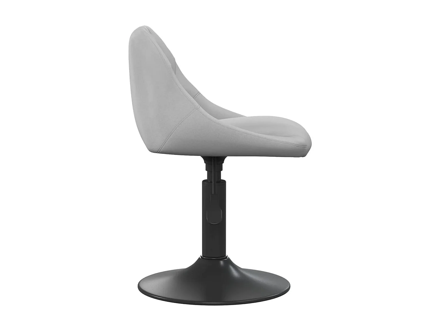 Chaises pivotantes à manger lot de 4 gris clair velours