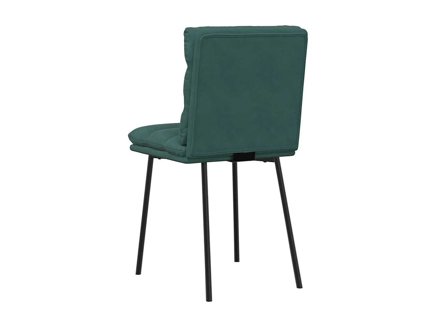 Chaises à manger lot de 4 Vert foncé Velours