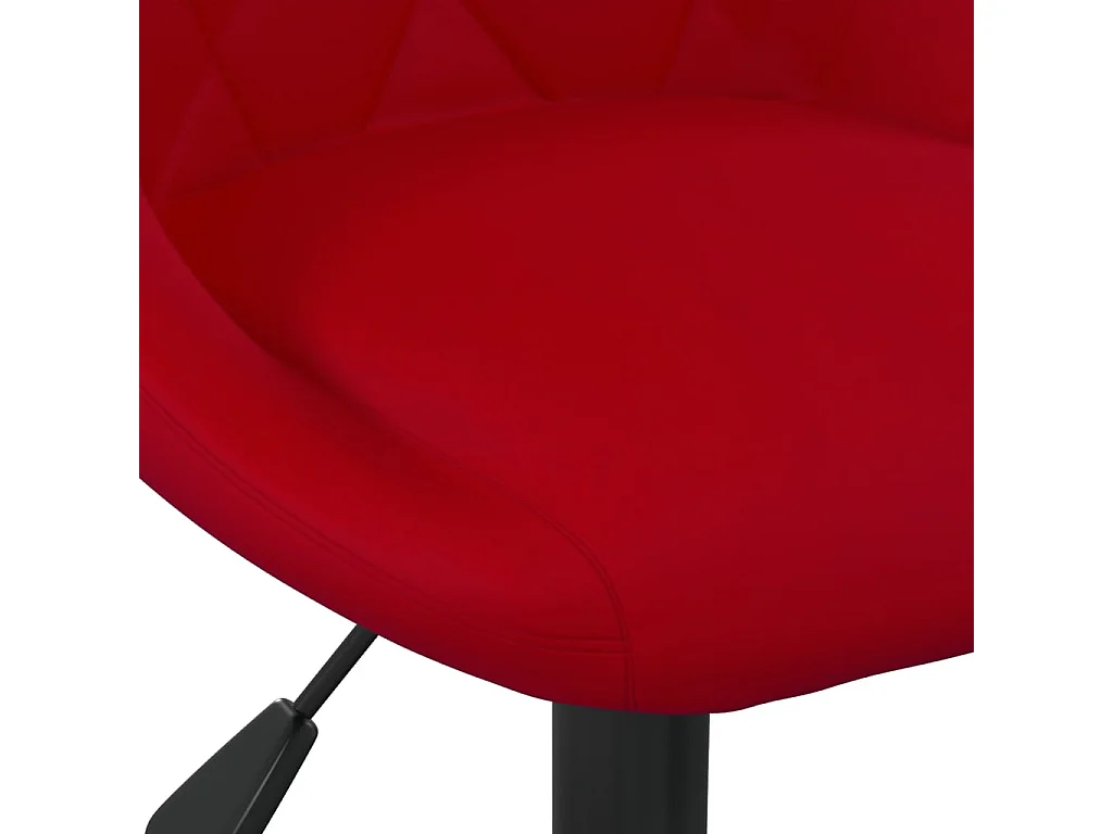 Chaises à manger pivotantes lot de 4 rouge bordeaux velours