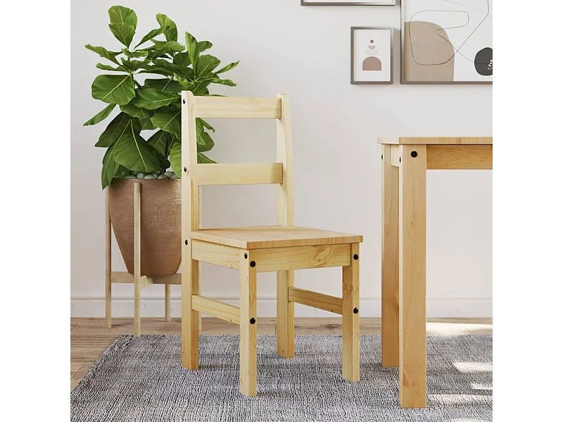 Sillas de comedor Panama 2 unidades madera maciza pino 40x46x90 cm