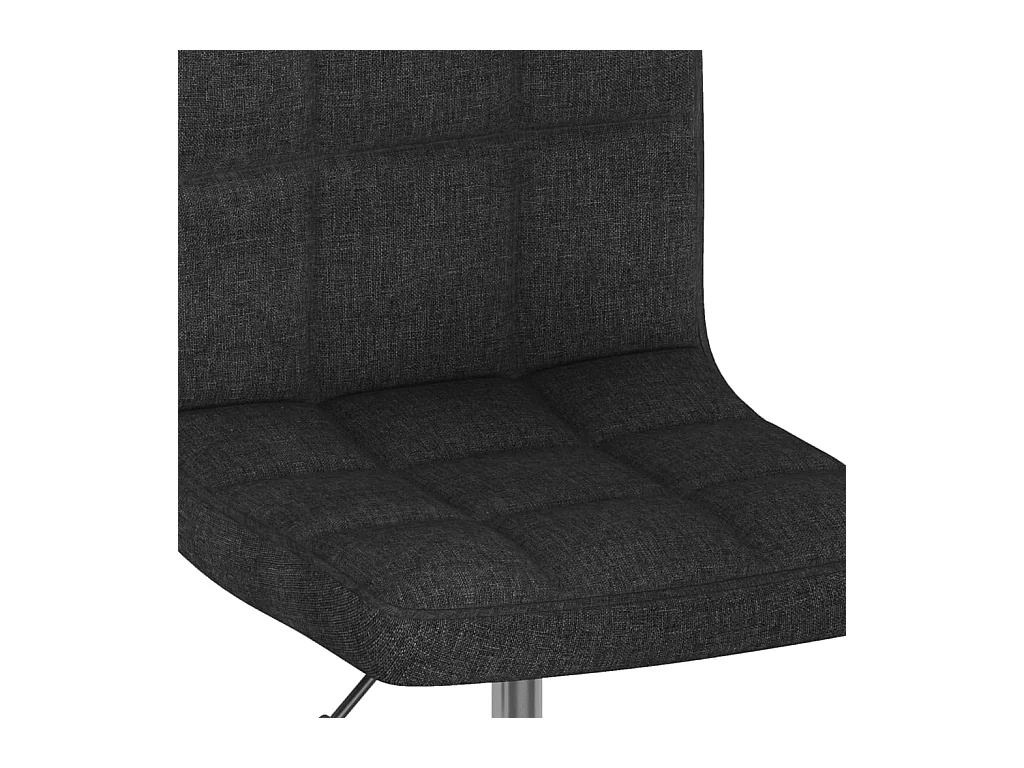 Eetkamerstoelen 4 stukkendraaibaar stof zwart