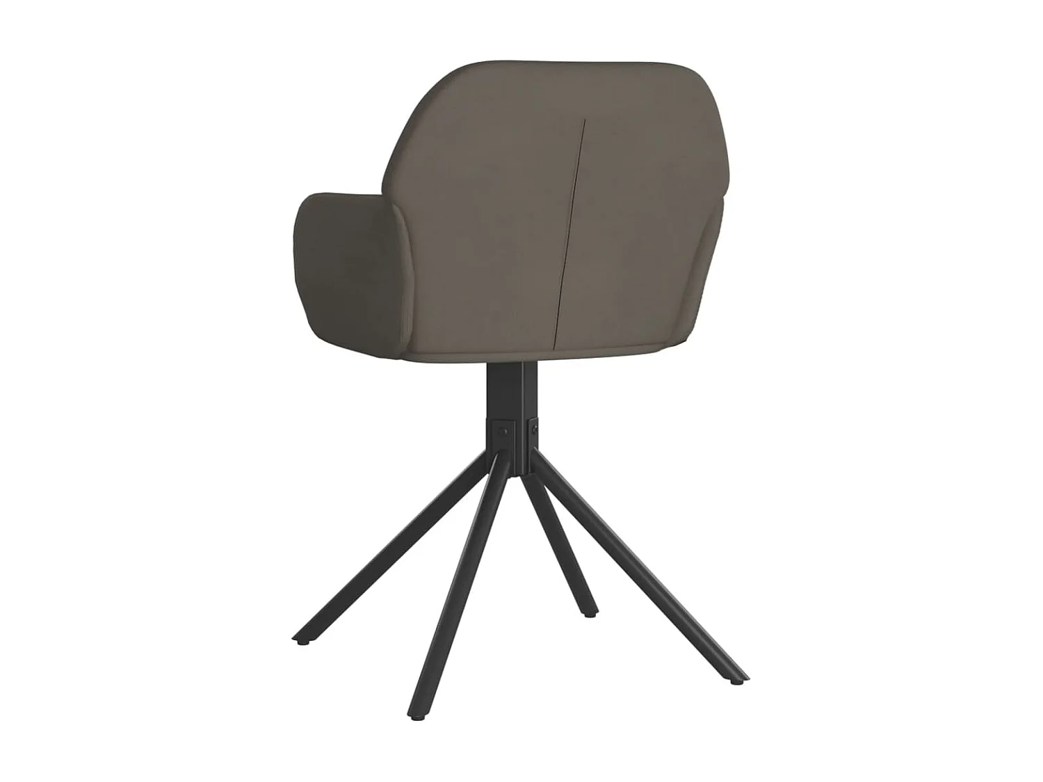 Chaises pivotantes à manger lot de 2 Gris foncé Velours