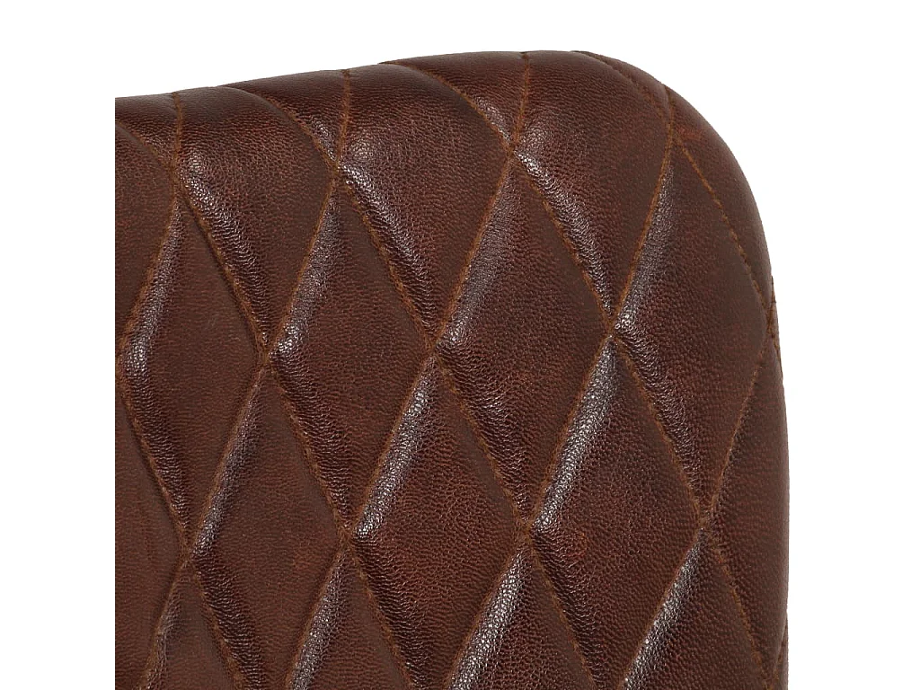 Chaises à manger avec accoudoirs lot de 2 marron cuir véritable