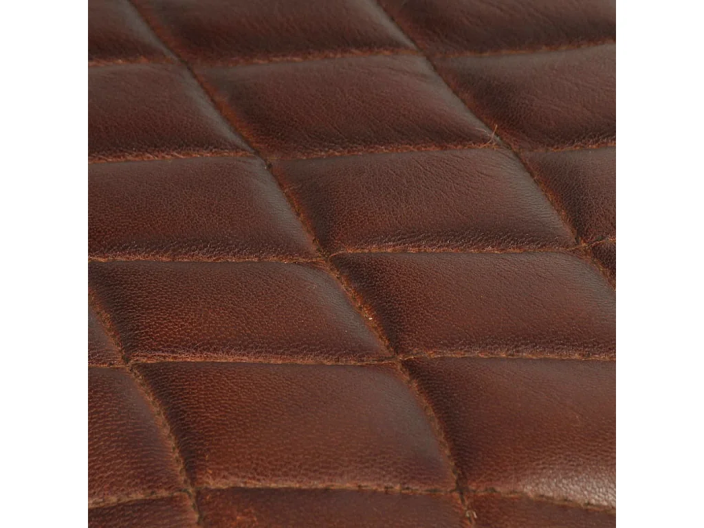 Chaises à manger avec accoudoirs lot de 2 marron cuir véritable