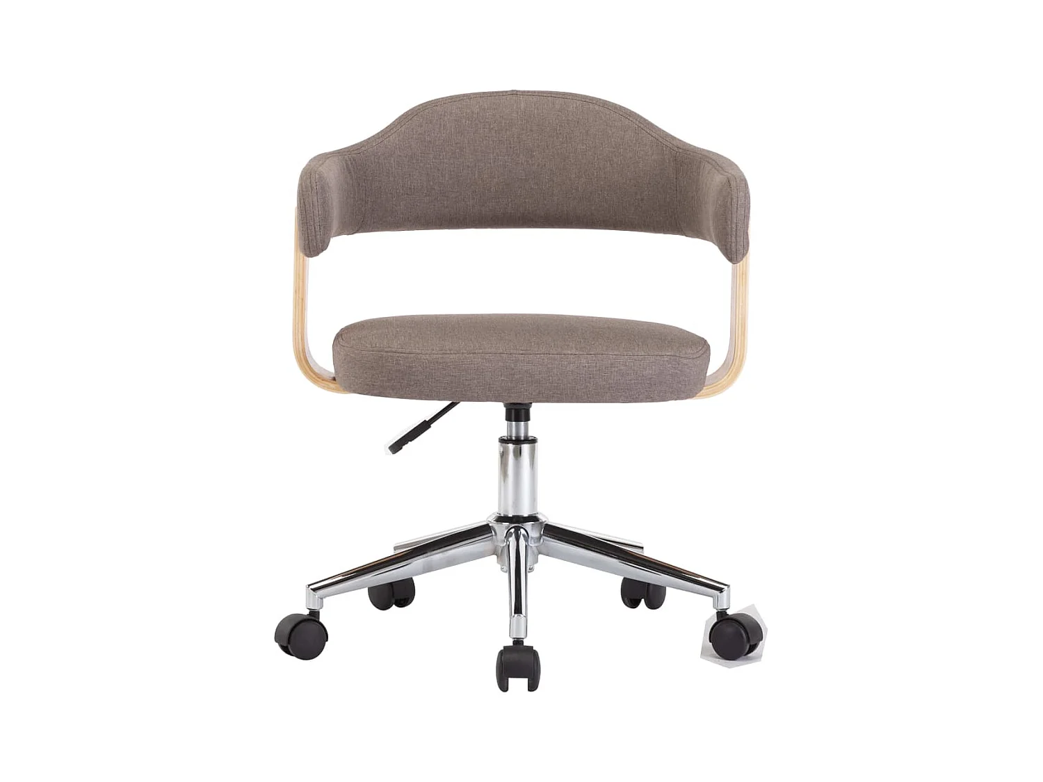 Chaises pivotantes à manger lot de 2 taupe bois courbé et tissu