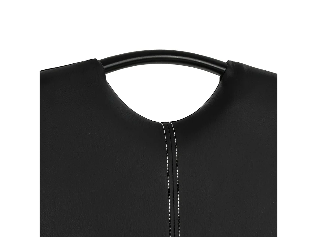 Chaises à manger cantilever lot de 4 noir similicuir