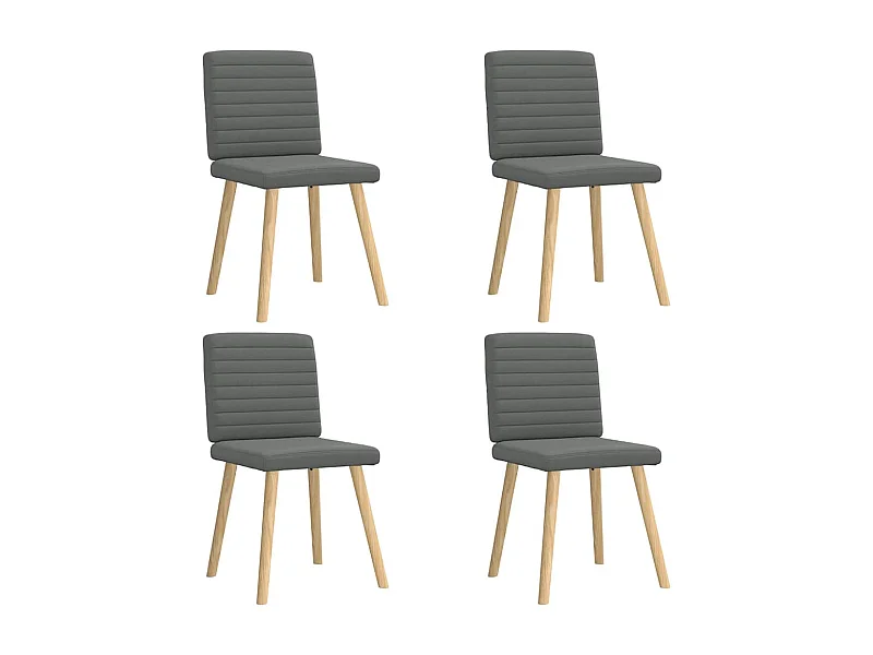 Chaises à manger lot de 4 gris foncé tissu