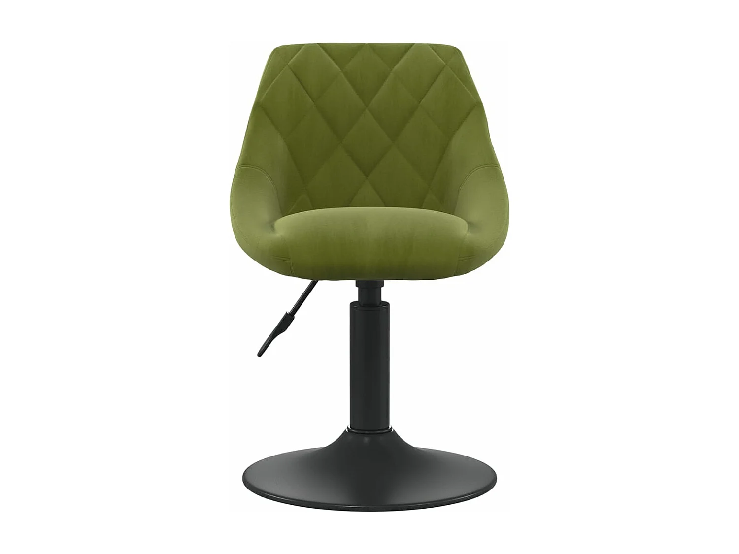 Chaises pivotantes à manger lot de 4 vert clair velours