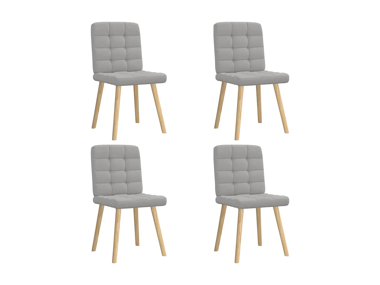 Chaises à manger lot de 4 gris nuage tissu