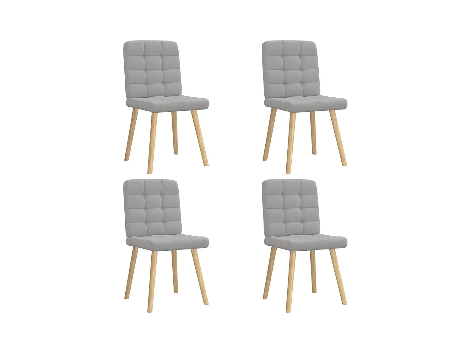 Chaises à manger lot de 4 gris nuage tissu