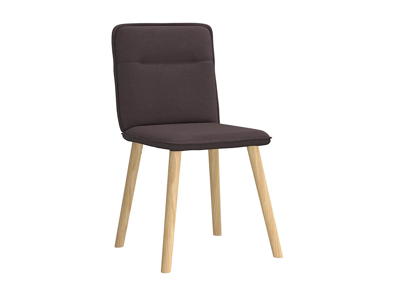 Chaises à manger lot de 4 marron foncé tissu