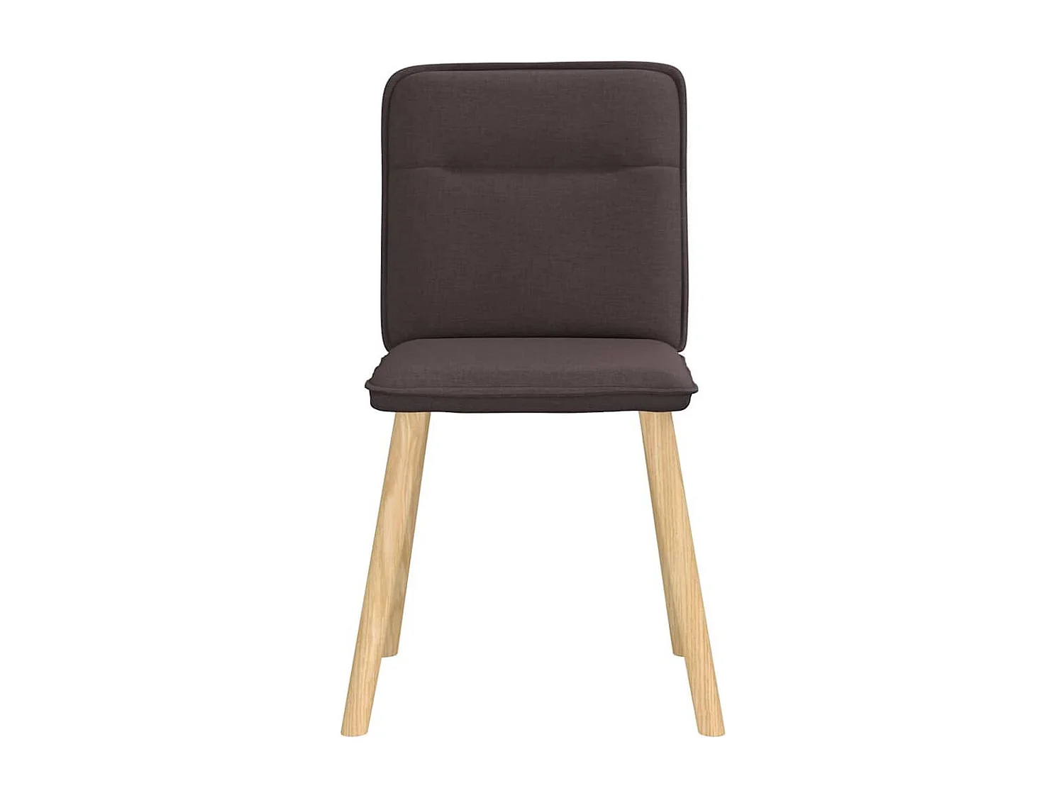 Chaises à manger lot de 4 marron foncé tissu