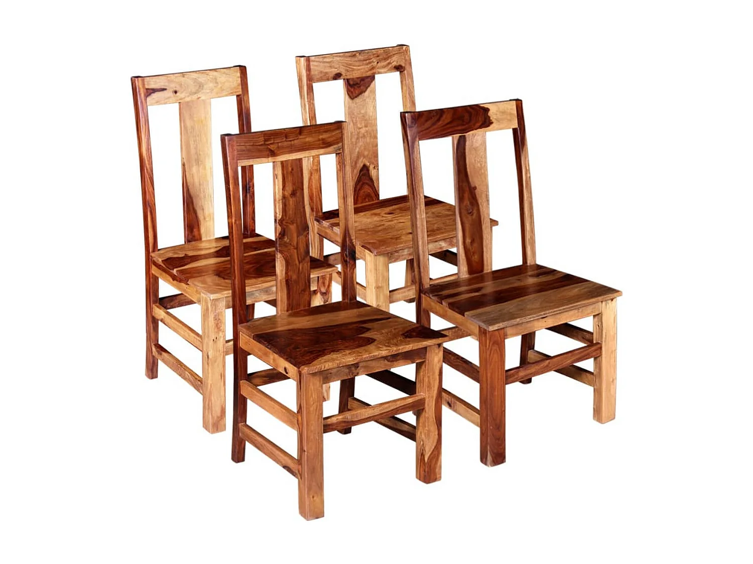 Chaise à manger lot de 4 bois massif de Sesham