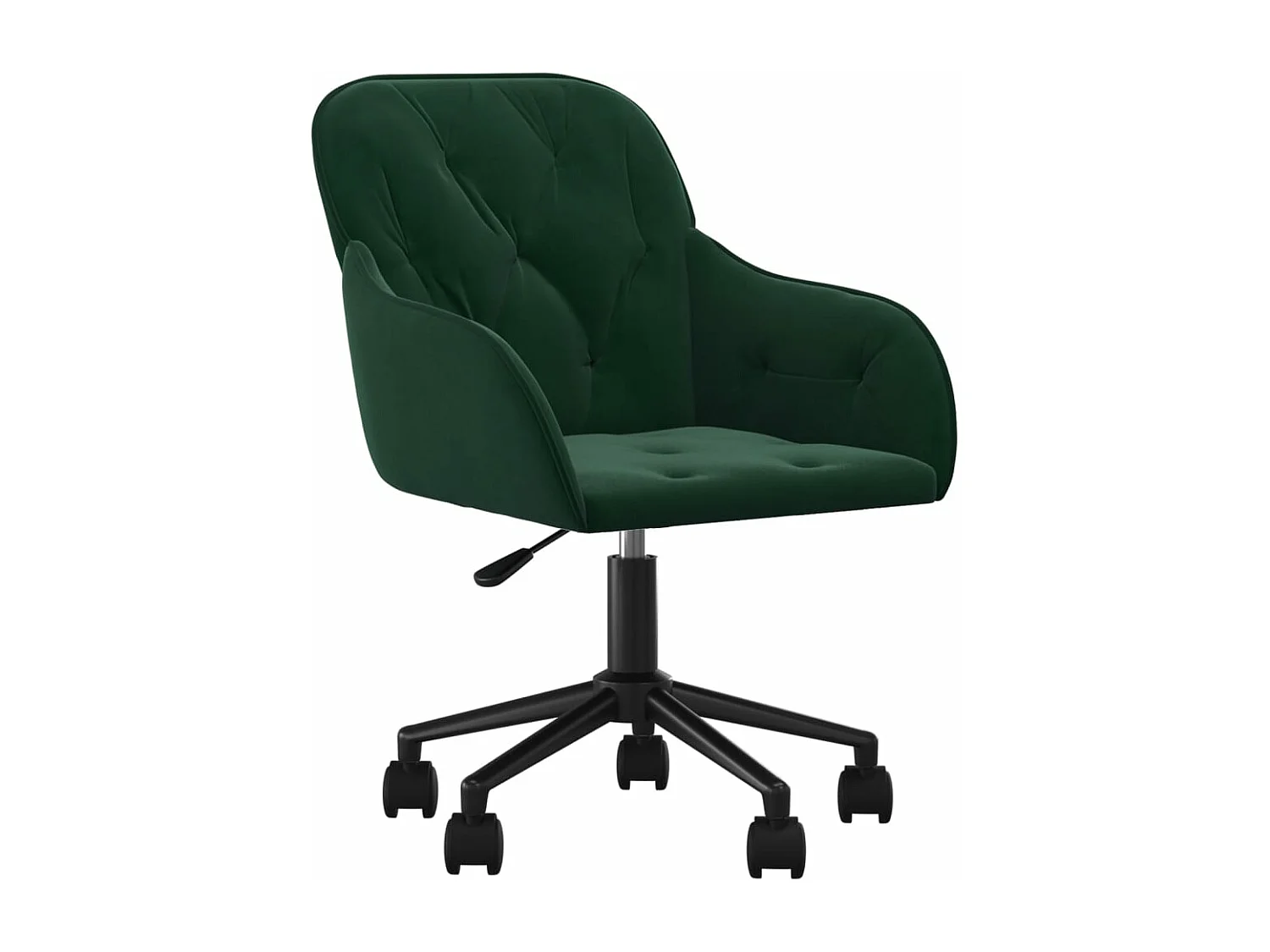 Chaises pivotantes à manger lot de 2 Vert foncé Velours