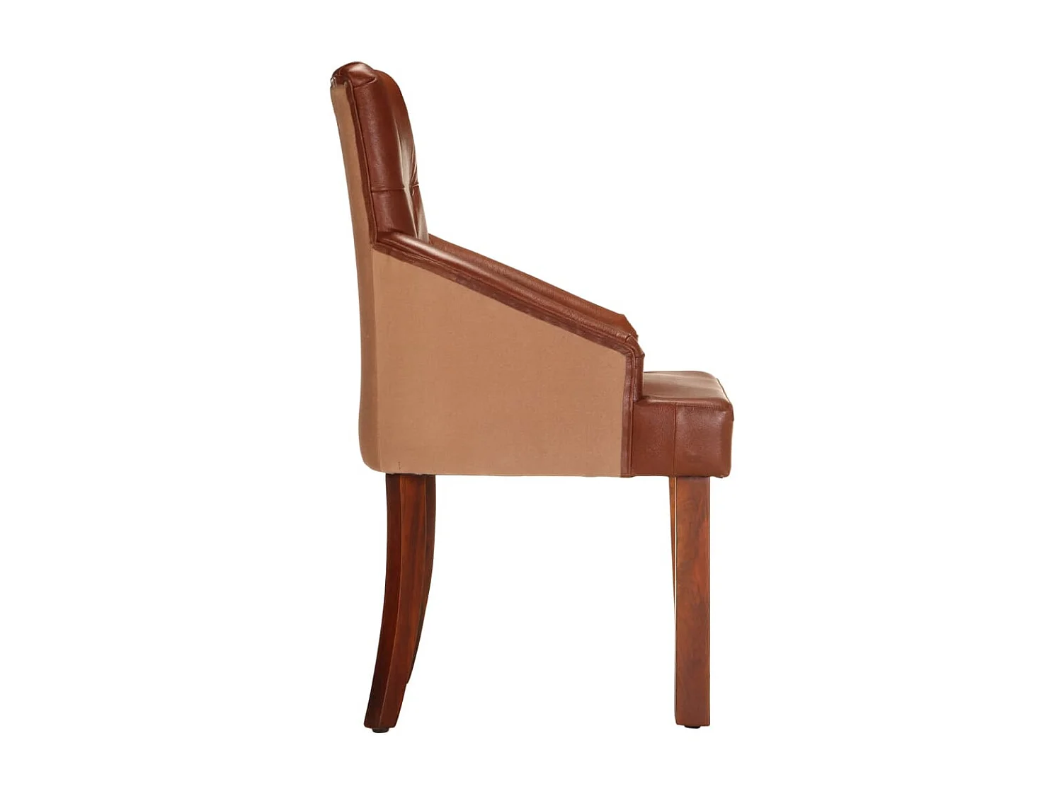 Eetkamerstoelen 2 st echt geitenleer bruin