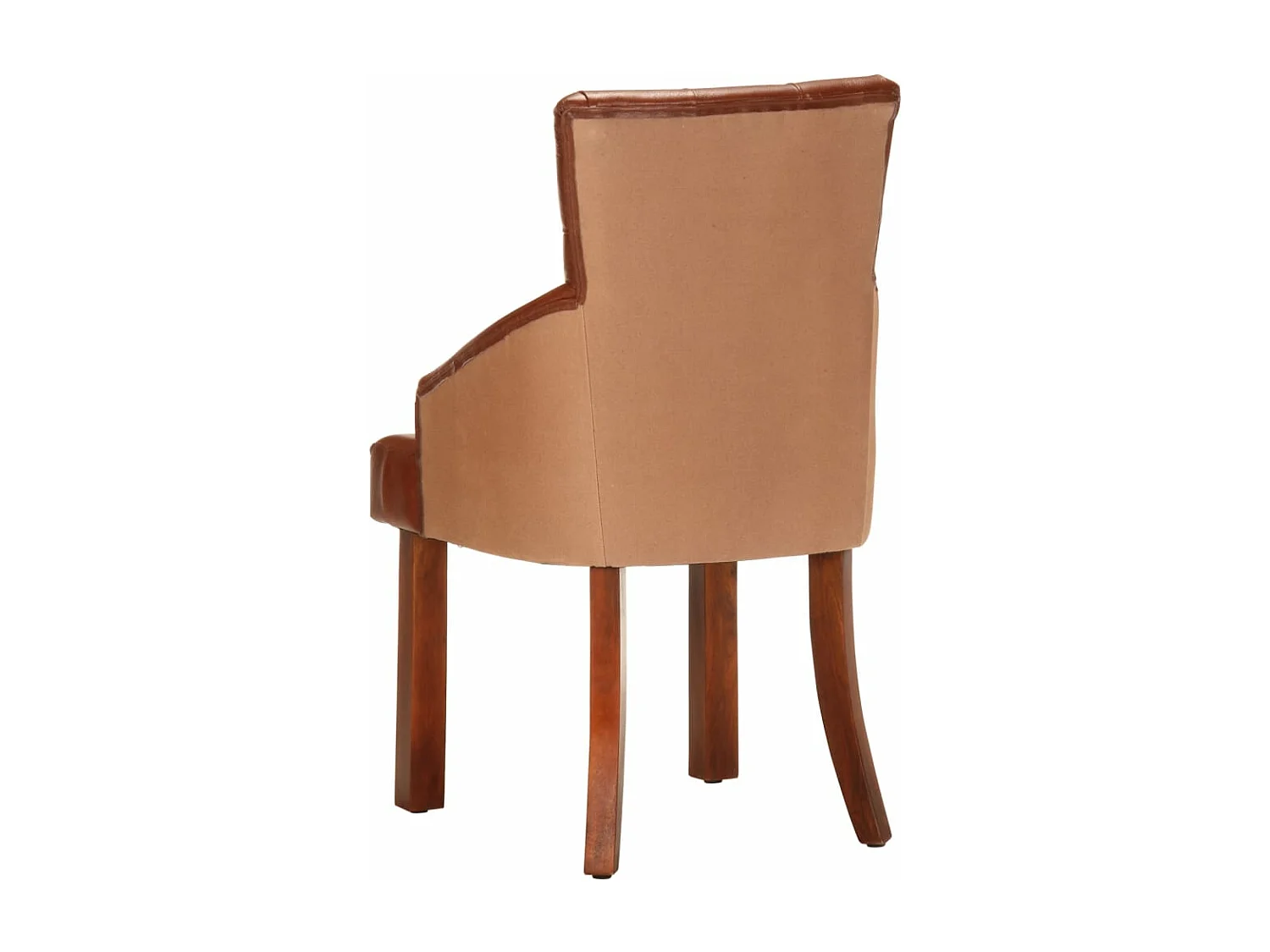 Eetkamerstoelen 2 st echt geitenleer bruin