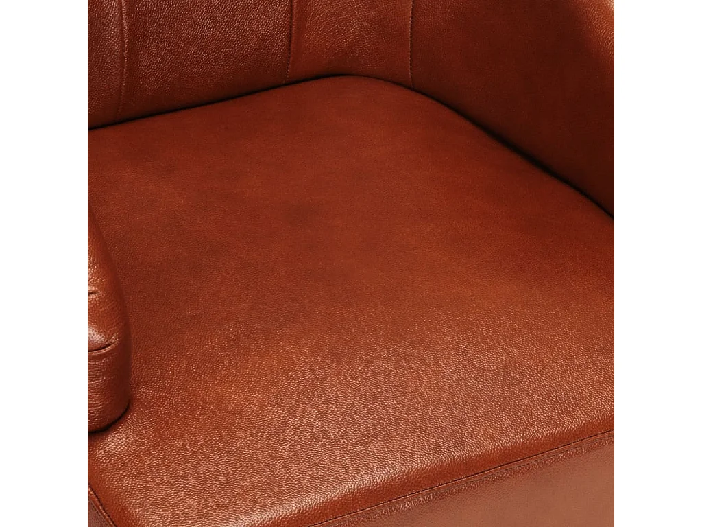 Eetkamerstoelen 2 st echt geitenleer bruin