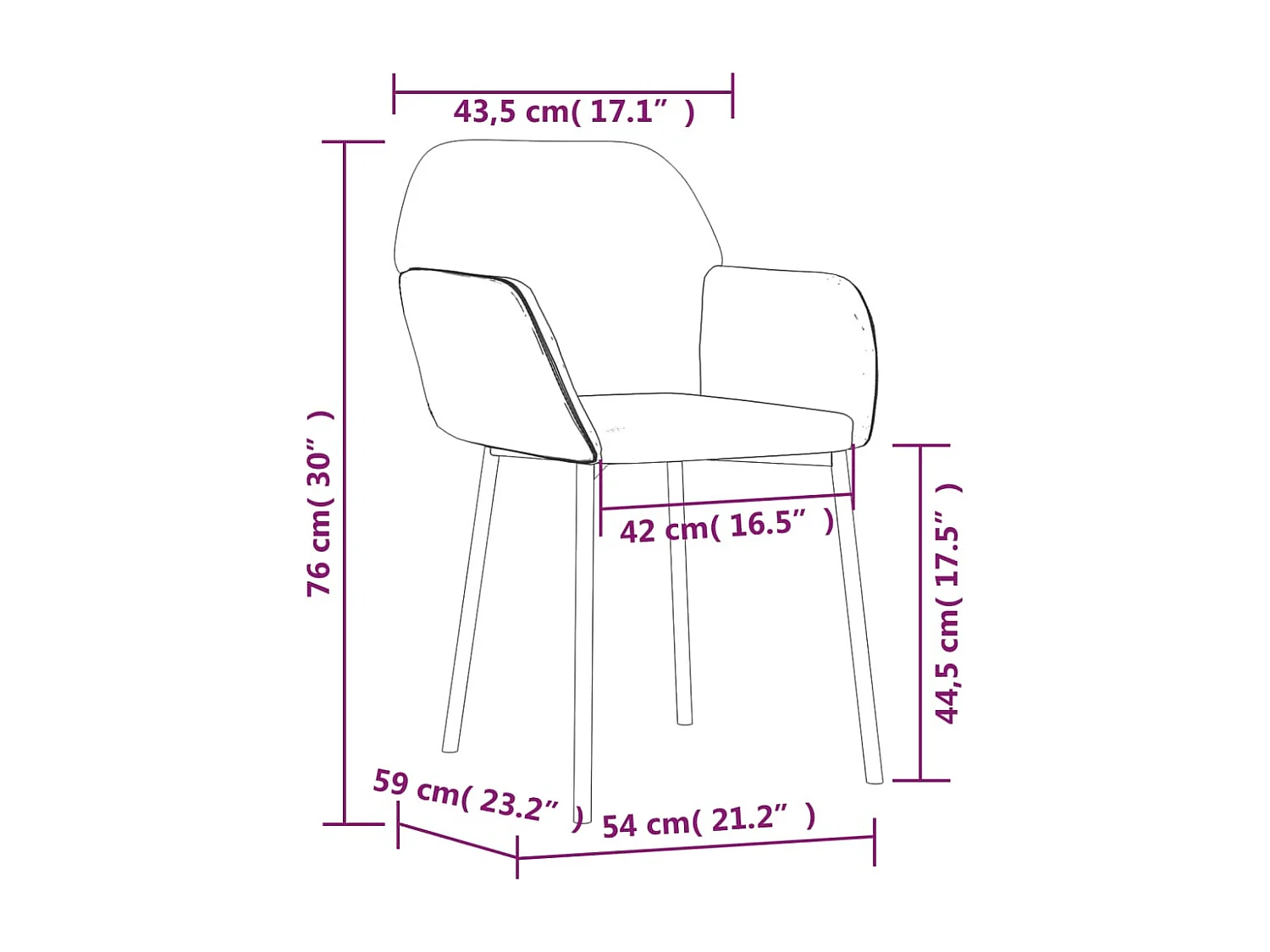Sillas de comedor 2 unidades cuero sintético y tela gris claro