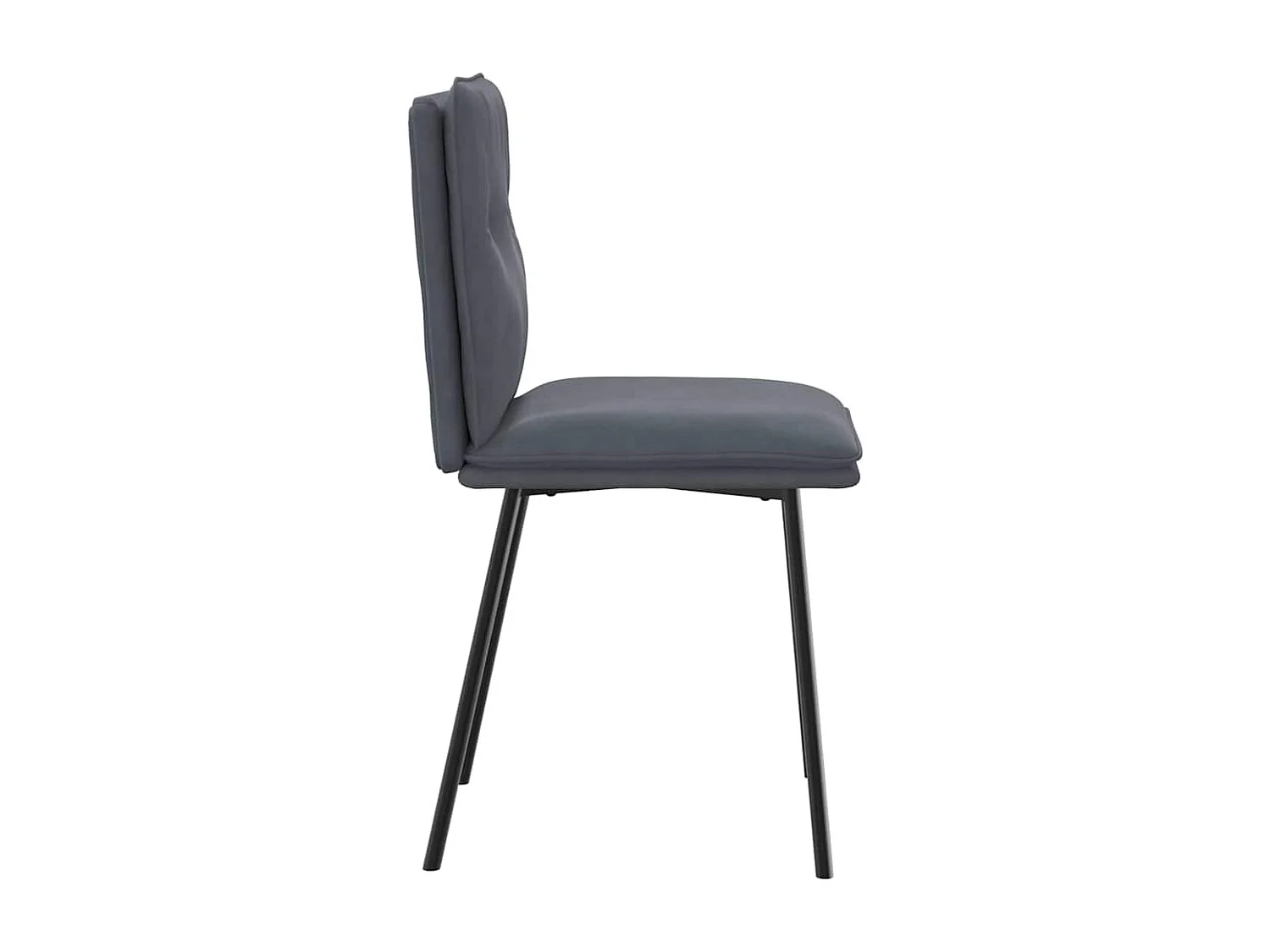 Chaises à manger lot de 4 Gris foncé Velours