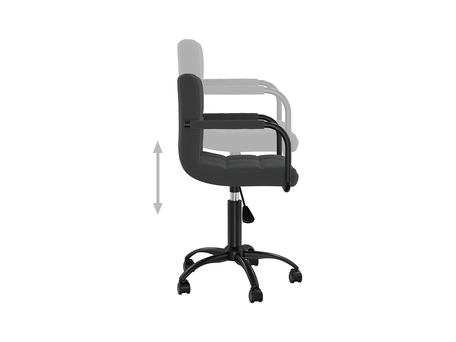 Chaises pivotantes à manger lot de 4 noir velours