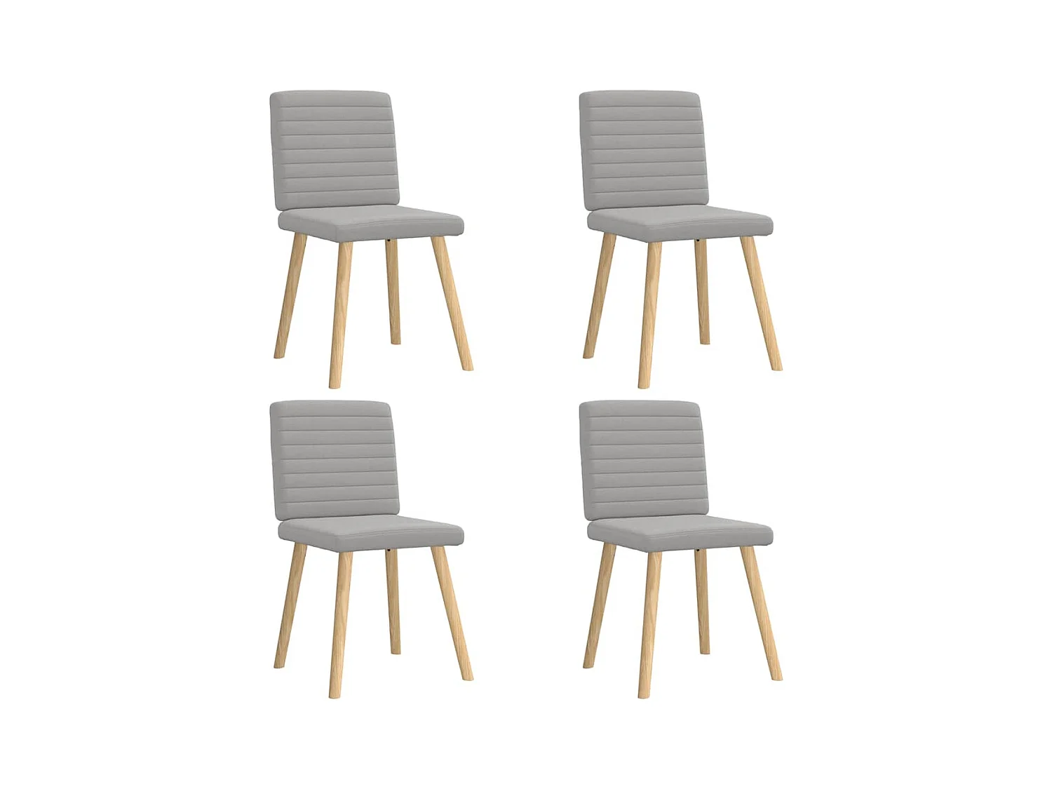 Chaises à manger lot de 4 gris nuage tissu