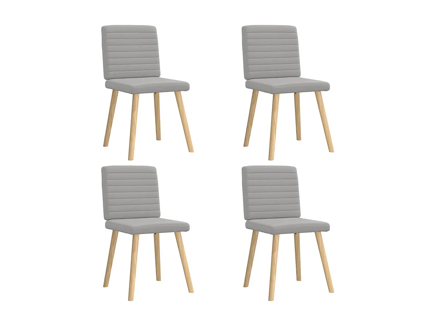 Chaises à manger lot de 4 gris nuage tissu