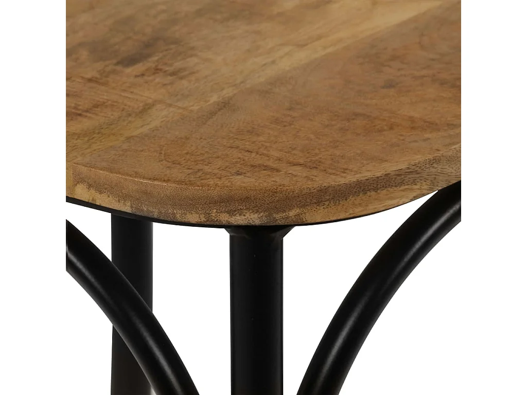 Chaises à dossier croisé lot de 2 noir bois de manguier solide