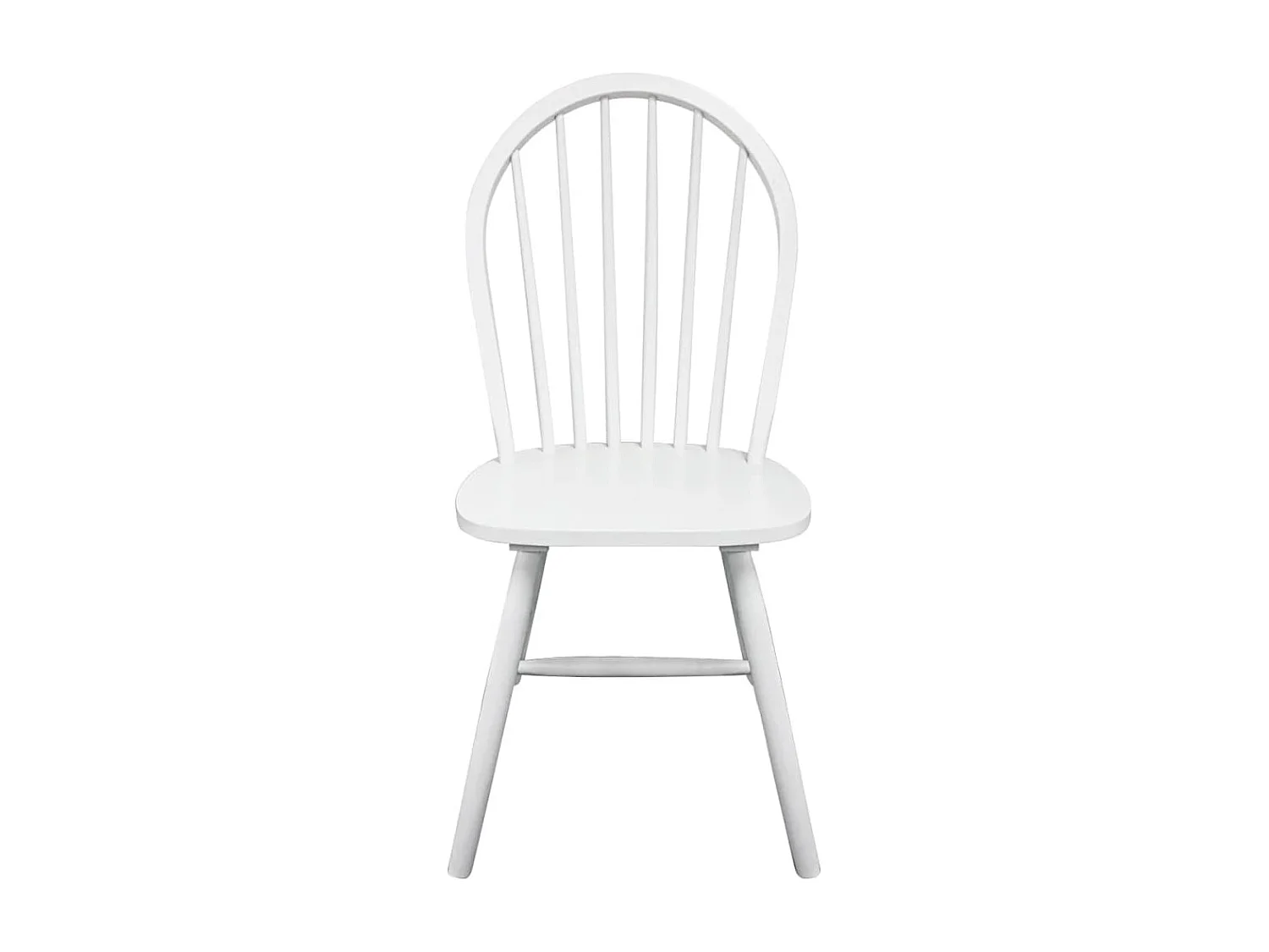 Eetkamerstoelen 4 st massief rubberwood wit