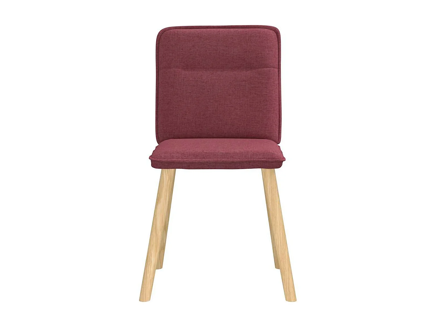 Chaises à manger lot de 4 rouge bordeaux tissu