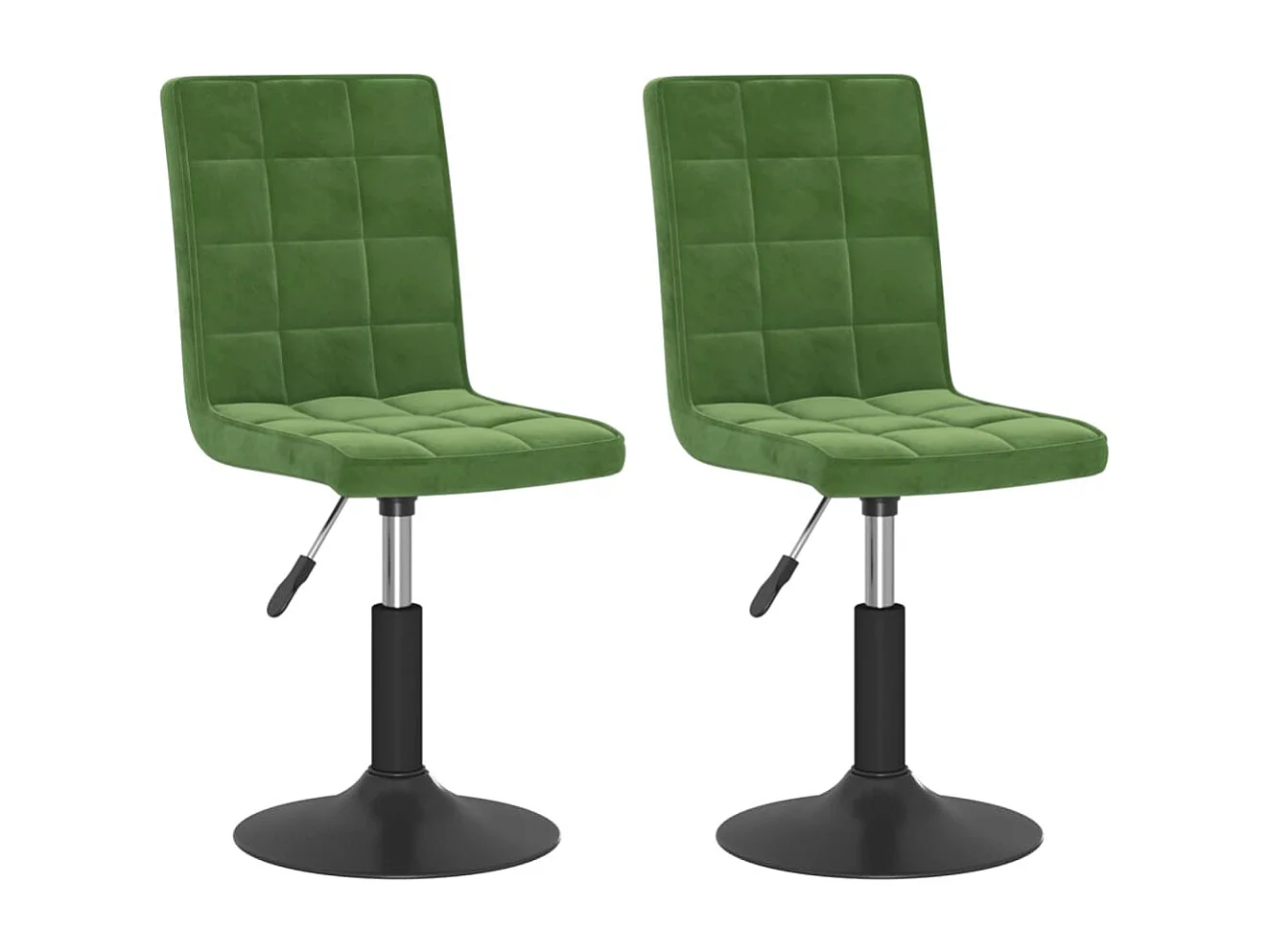 Chaises pivotantes à manger lot de 2 vert foncé velours