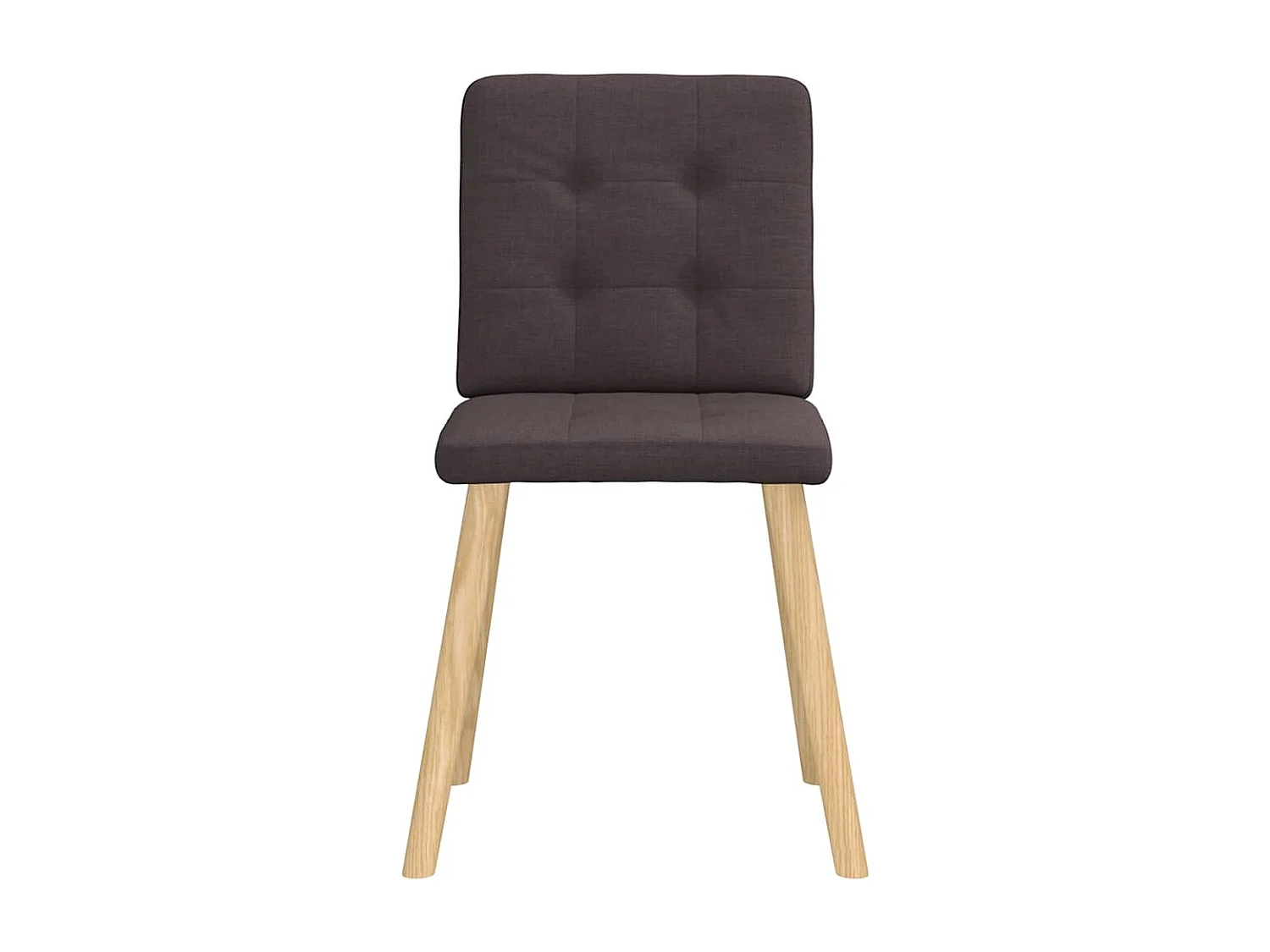 Chaises à manger lot de 4 marron foncé tissu