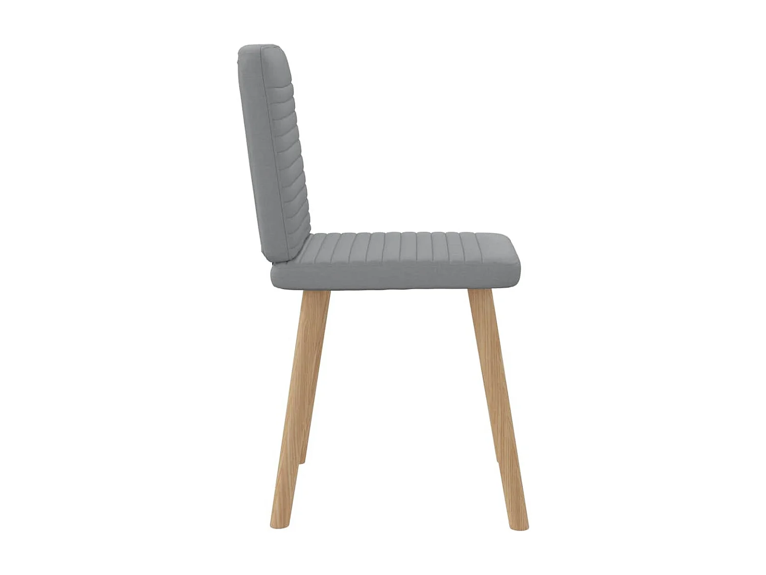 Chaises à manger lot de 4 gris clair tissu