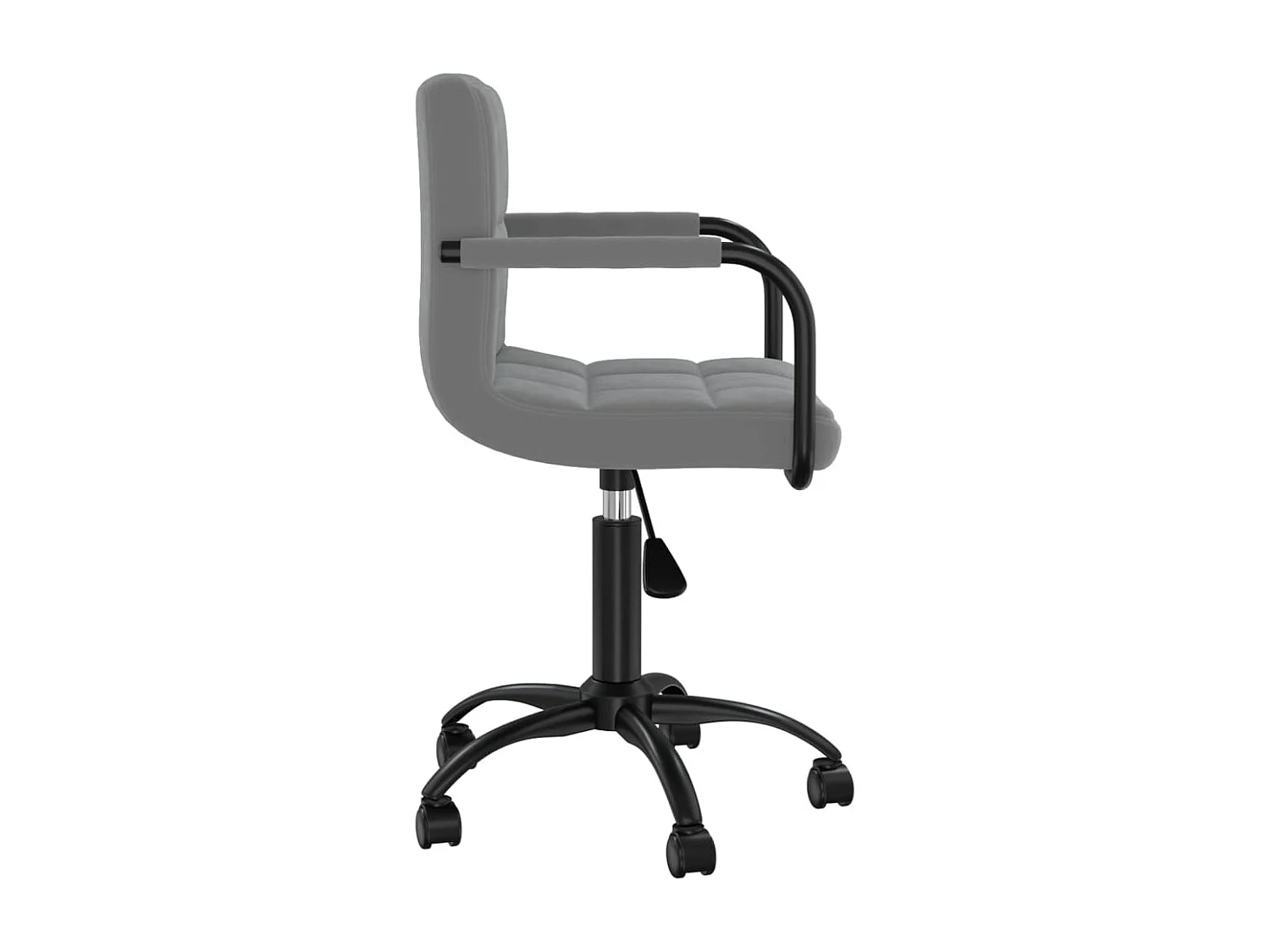 Chaises pivotantes à manger lot de 4 gris foncé velours