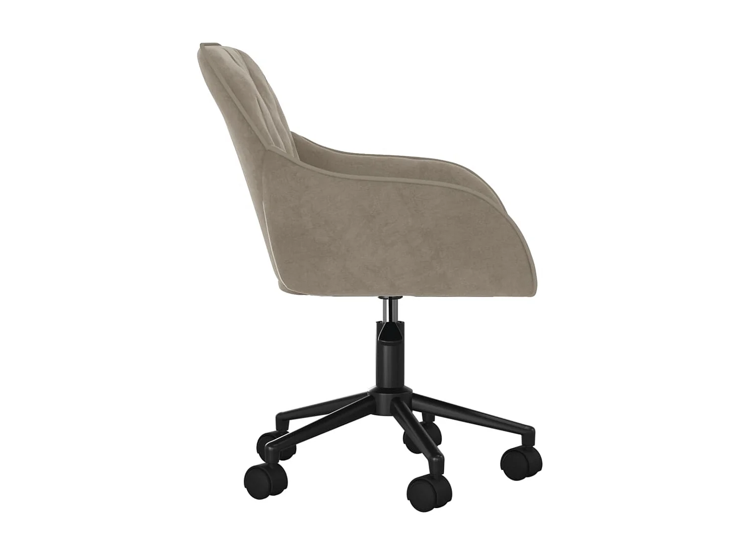 Chaises pivotantes à manger lot de 2 Gris clair Velours