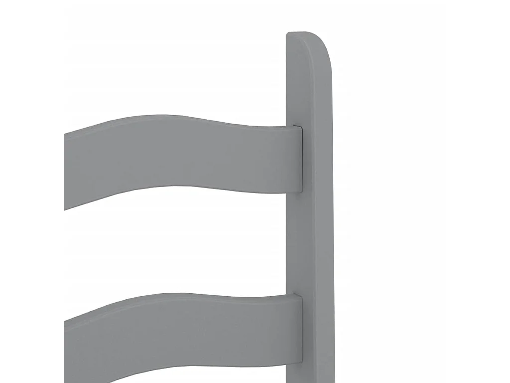 Chaises à manger lot de 2 Corona gris bois massif de pin