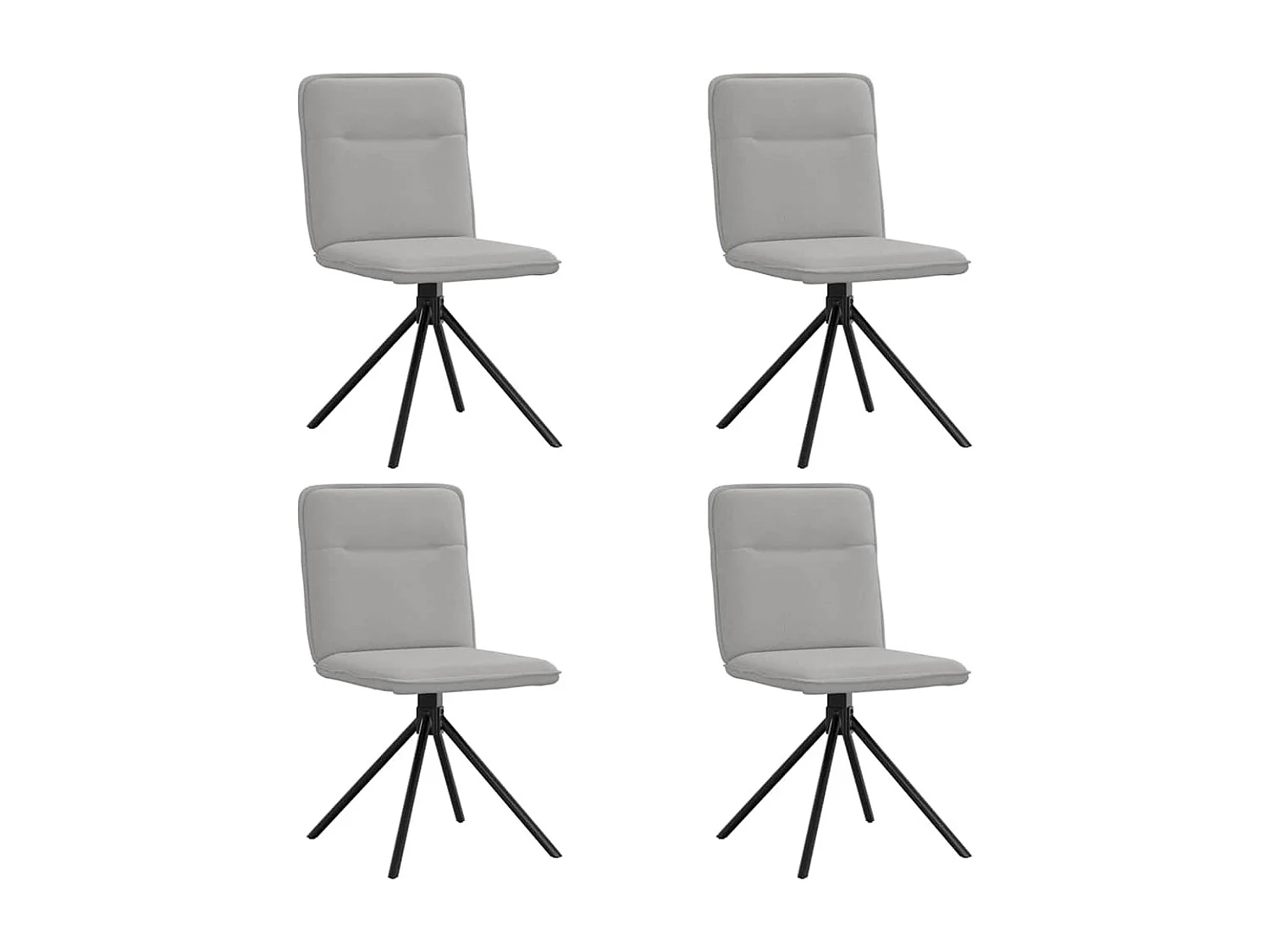 Chaises à manger lot de 4 gris nuage tissu