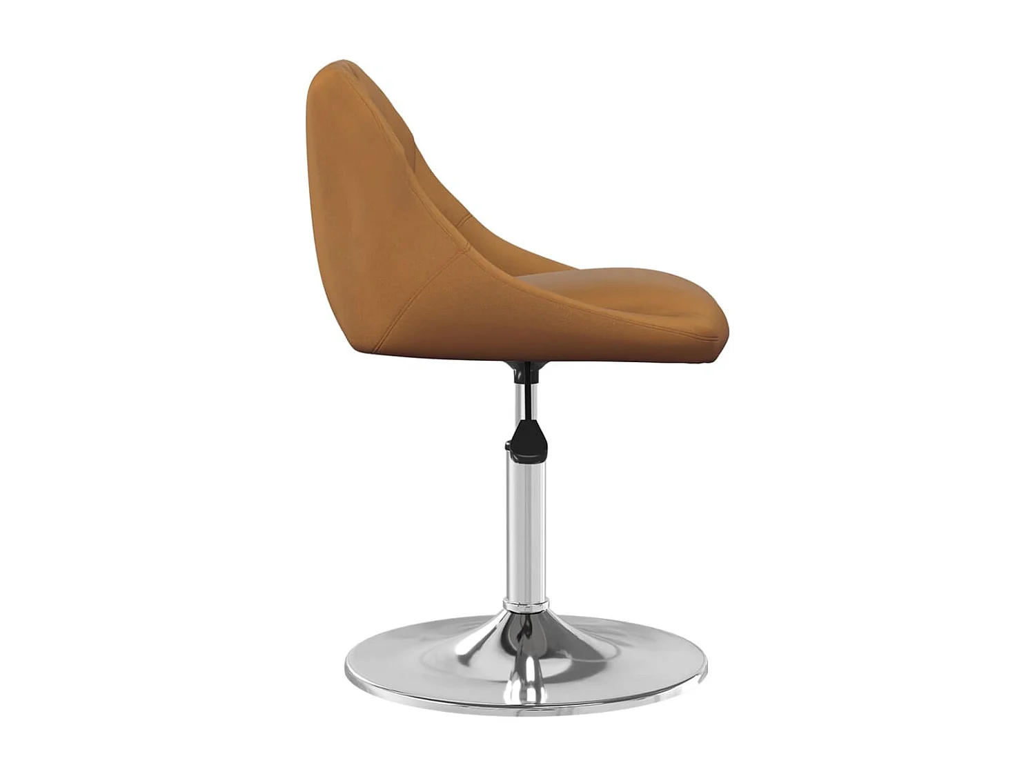 Chaises à dîner pivotantes 4 pièces Marron Velours