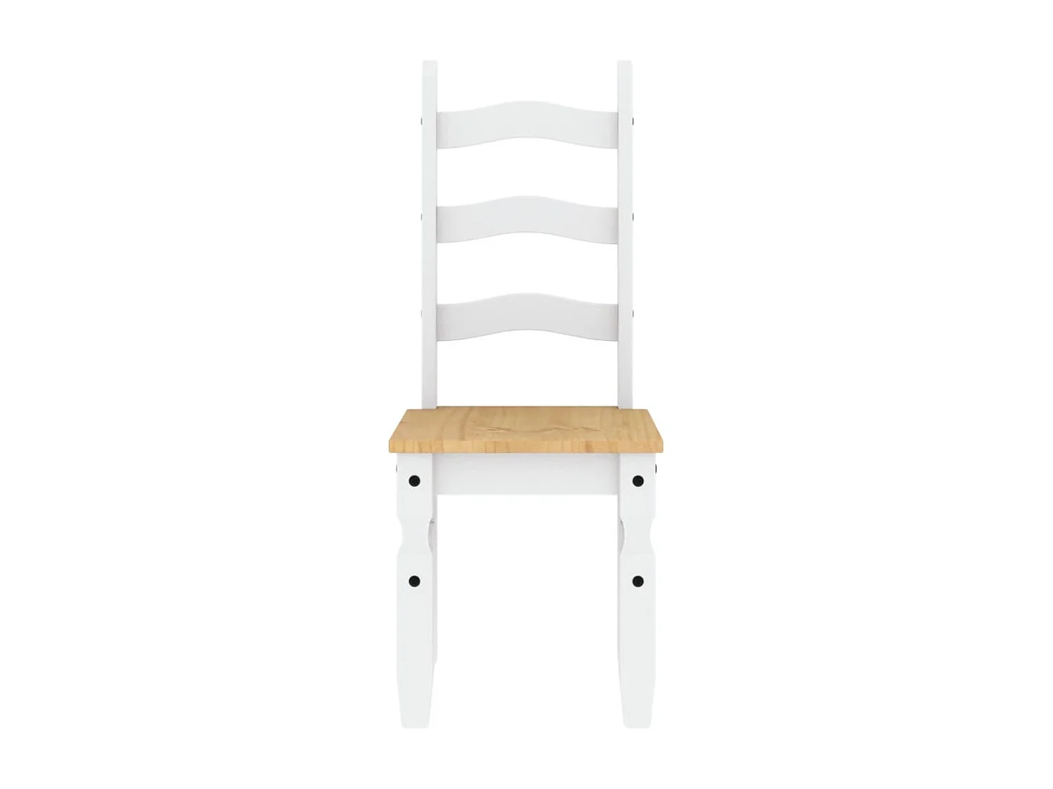 Sillas de comedor Corona 2 unidades madera pino blanco 42x47x107 cm