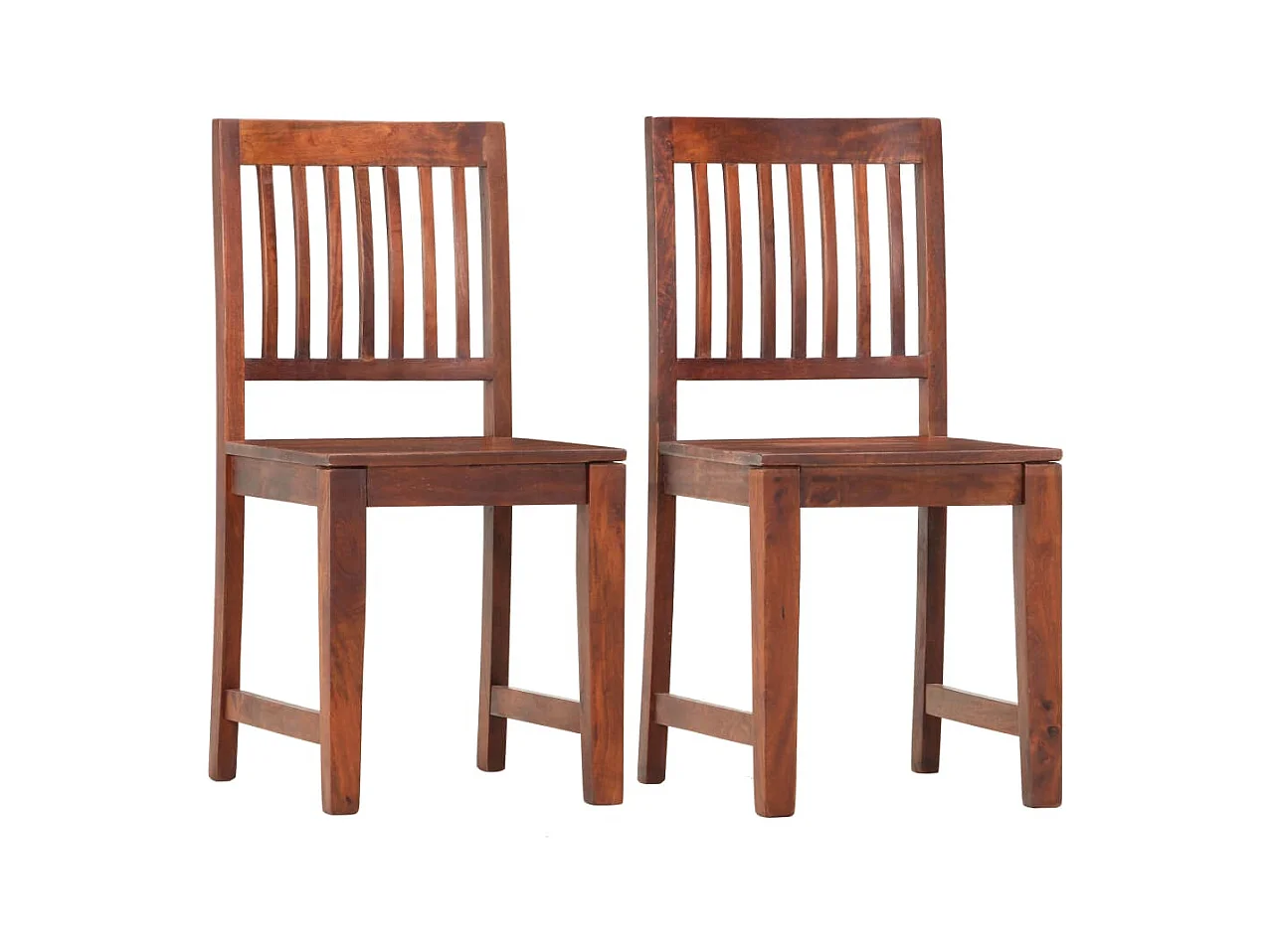 Chaises à manger lot de 2 bois solide de manguier