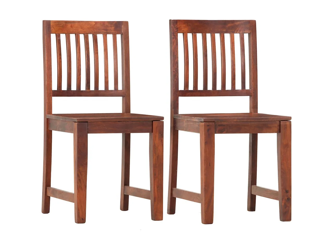 Chaises à manger lot de 2 bois solide de manguier
