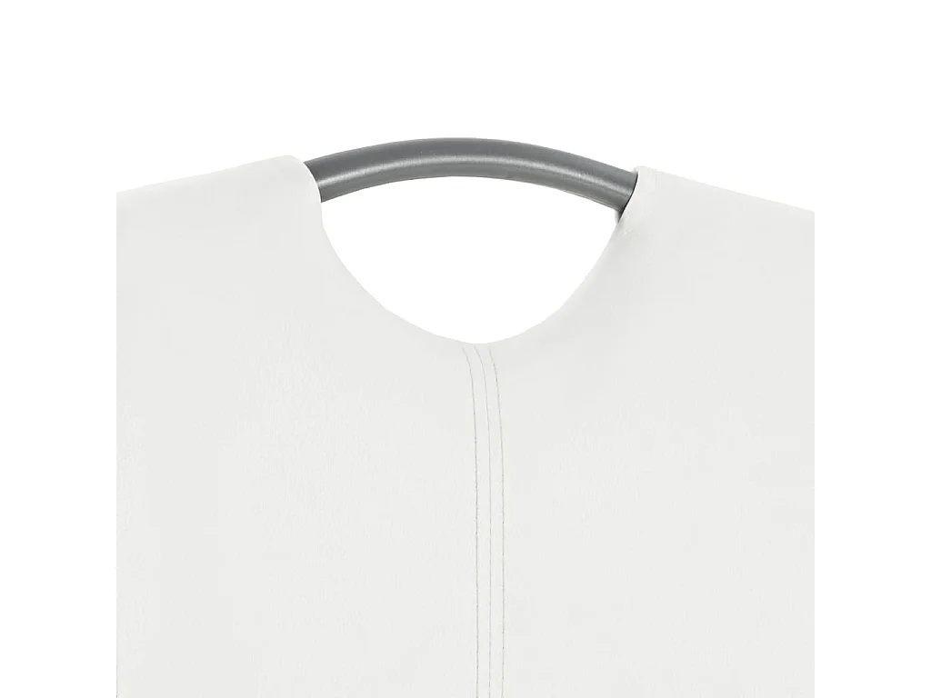 Chaises à manger cantilever lot de 4 blanc similicuir