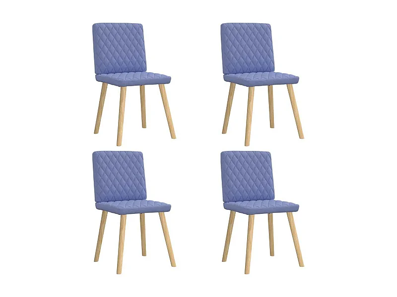 Eetkamerstoelen 4 stukkenstof jeansblauw