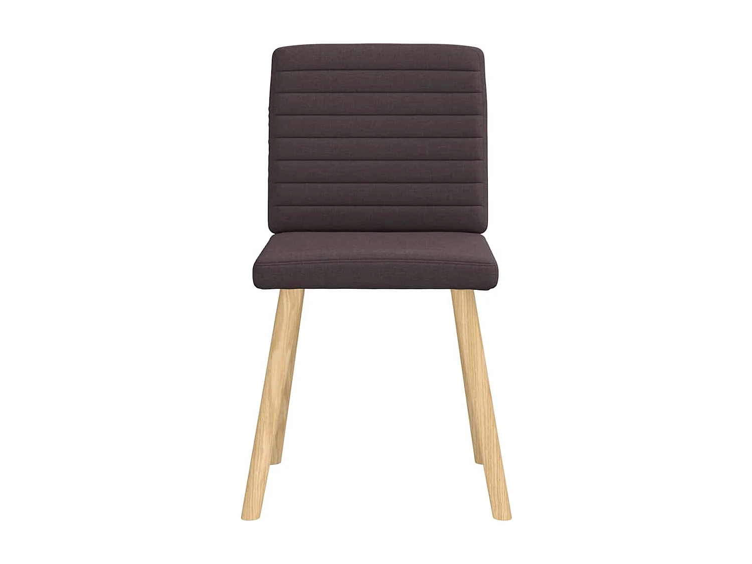 Chaises à manger lot de 4 marron foncé tissu