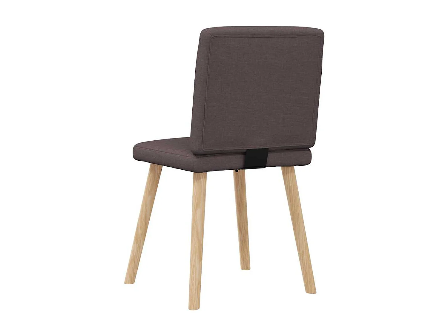 Chaises à manger lot de 4 marron foncé tissu