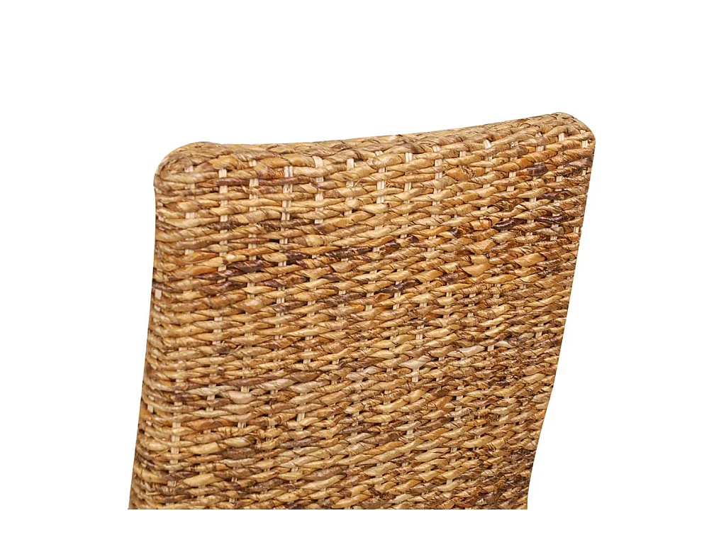 Chaises à manger lot de 4 bois solide de manguier et abaca