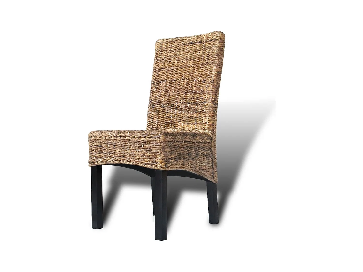 Chaises à manger lot de 4 bois solide de manguier et abaca