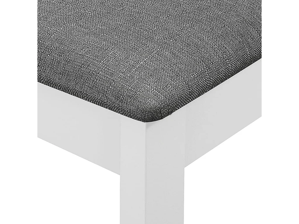 Chaises à manger avec coussins lot de 4 blanc bois solide