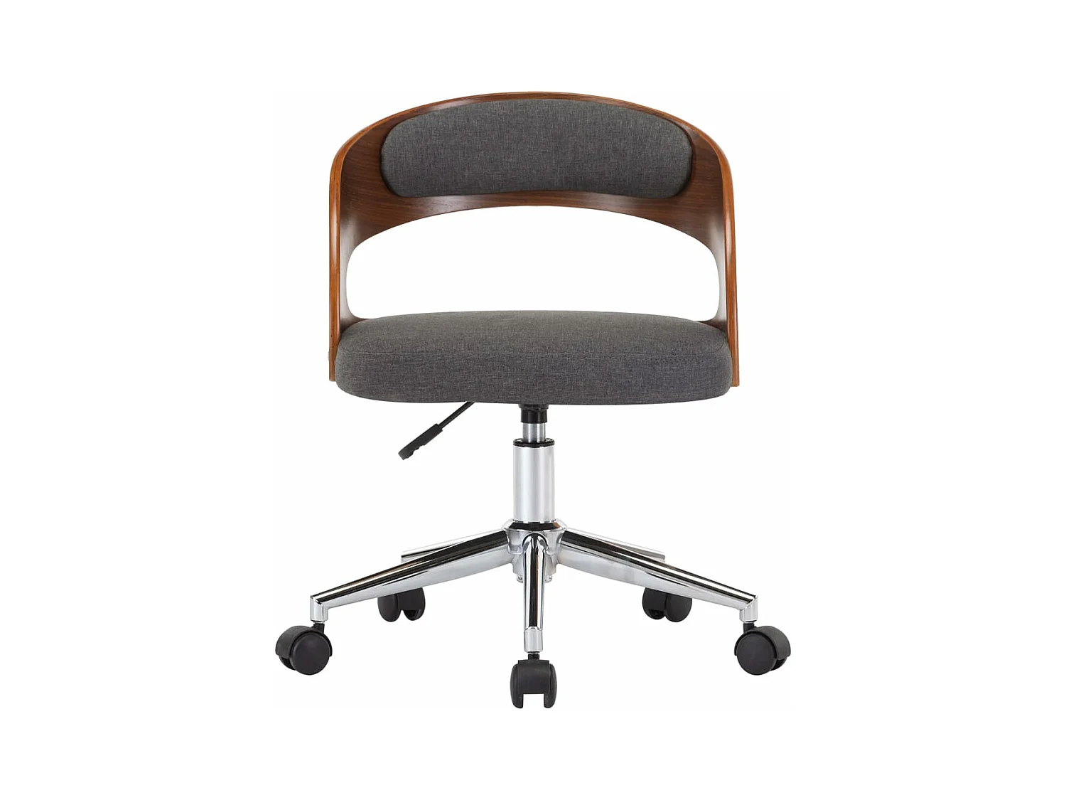 Chaises pivotantes à manger lot de 2 gris bois courbé et tissu