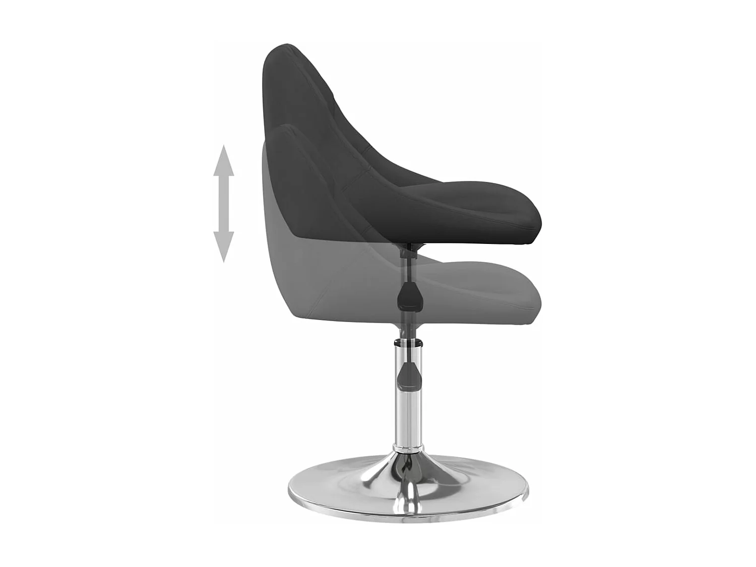 Sillas de comedor giratorias 4 unidades terciopelo negro